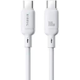 Кабель Baseus Silky Series Fast Charging Cable Type-C to Type-C 100W 2 м Білий