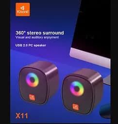 Компьютерные колонки Kisonli X11 RGB, 6Вт, для ПК и ноутбука - мініатюра 2