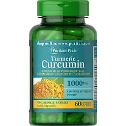 Куркумін і біоперін Puritan's Pride Turmeric Curcumin with Bioperine 1000 мг 60 капсул