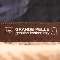 Стильний чоловічий ремінь із натуральної шкіри Grande Pelle 21462 коричневий 120 см - мініатюра 7
