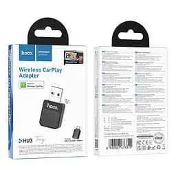 Адаптер CarPlay HOCO HU3 Tony car wireless CarPlay adapter Black (6942007673310) - мініатюра 2