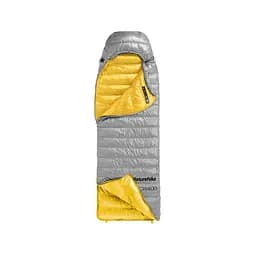 Спальник Naturehike CW400 L (NH18C400-D) з натуральним пухом жовто-сірий