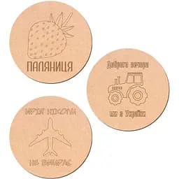 Набор подставок под чашки Rosa Talent №3 МДФ d:10 см 3 шт