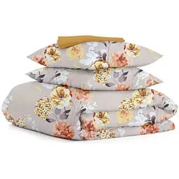 Комплект постельного белья Cosas Roxy flowers Семейный бежевый (FlowerRoksiBeige_Mustard16_160x2)