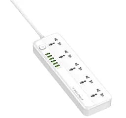 Сетевой фильтр-удлинитель ProLogix Premium PRSC5614W 5 розеток, 6 USB AUTO ID, 2 м - мініатюра 1