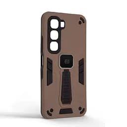 Чехол для Infinix Hot 60i 4G, Proover, коричневый, с подставкой и магнитом, противоударный, ударопрочный, бронированный, панель-накладка, защита всего корпуса, термополиуретан (TPU) + поликарбонат (PC), ArmorStandart (ARM87292) - мініатюра 2