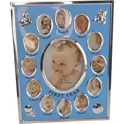 Фоторамка на 13 фото Альбом новонародженого 9х13 см та 2х3 см, 23,5 х18.5х2 см