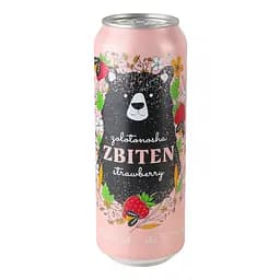 Напій зброджений Zbiten Zolotonosha Яблуко-полуниця газований 5% 0.5 л