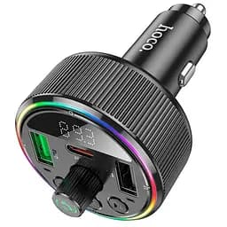 ФМ-передатчик адаптер HOCO E82 Guerrero FM-трансмиттер модулятор 30W с подсветкой