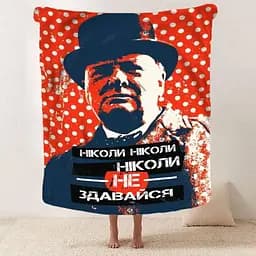 Плед 3D мотиваційний Ніколи не здавайся 2751_B 12849 135х160 см - мініатюра 2