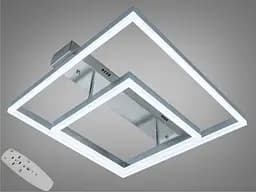 Стельова LED люстра 3 кільця 60Вт матовий хром