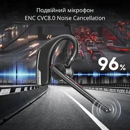 Бездротова Bluetooth-гарнітура New Bee M51 з активним шумозаглушенням і зарядним рейсом Чорна (QCC4) - мініатюра 2