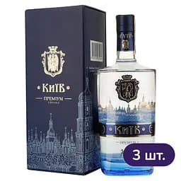 Горілка Київ Преміум 40% в подарунковій коробці 2.25 л (3 шт. х 0.75 л)
