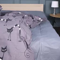 Простынь MirSon Ranforce Elite Night cats 150х220 см (2200011152233)