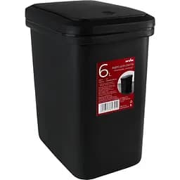 Ведро для мусора MBM My Home с крышкой 6 л антрацит (BIN-04 6L ANTHRACITE)