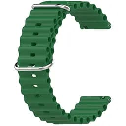 Ремінець Hump для Xiaomi Ticwatch C2 TicWatch E TicWatch S2 Mobvoi TicWatch C2 - темно-зелений ширина кріплення 20мм силікон Watchbands (W23-5WB39660066)
