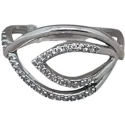 Срібне кільце Агні ОКТАВА з фіанітами. 1163/1Р-CZ 16