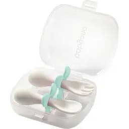 Набір ложечка і виделка BabyOno у футлярі м'ятний (969/04)