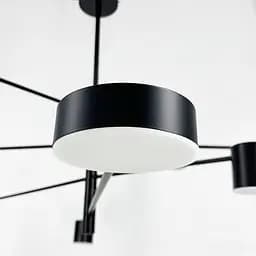 Сучасна чорна LED люстра FLEA з ріжками, що регулюються по осі Line.F DE 31/8 BK - мініатюра 14