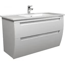 Тумба підвісна Мойдодир Trend 100-A у ванну з Creavit умивальником SU-100 Білий