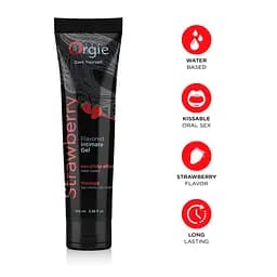 Лубрикант на водній основі Orgie Lube Tube Strawberry, 100 мл Orgie 21104; 69-21104 100844 - мініатюра 4