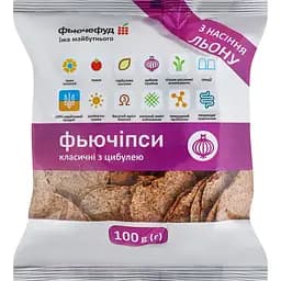 Чипсы Futurefood Фьючипсы Классические с луком из семян льна 100 г (754369)