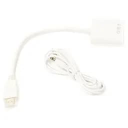 Кабель-перехідник PowerPlant HDMI - VGA, 0.15м, позолочені конектори - мініатюра 2
