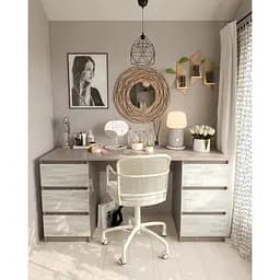 Стол компьютерный Moreli T-228 158x758x600 мм Капучино/Бетон (mo-t228-capuch-beton)