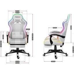 Комп'ютерне крісло Huzaro Force 4.7 RGB White - мініатюра 8