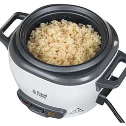 Рисоварка Russell Hobbs 200Вт, чаша 0.7л, механічне керування, знімна кришка, чорно-біла - мініатюра 2