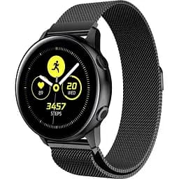 Металевий ремінець Watchbands Milanese Loop Samsung Galaxy Watch Active 20mm - чорний (WB0012MILANSEBLACKA20MM)