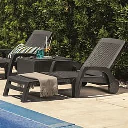 Шезлонг пластиковий Bica Miami, коричневий - мініатюра 9