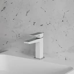 Змішувач для раковини Omnires Parma white (PM7410CRB) - мініатюра 2