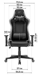 Геймерське крісло GT Racer чорне з жовтим (X-2528 Black/Yellow) - мініатюра 14