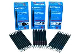 Ручка пластиковая шариковая, синяя, 24 шт., A115C