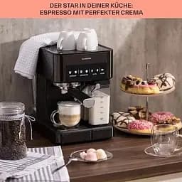 Кавоварка Klarstein Arabica Comfort 1350 W 20 бар (10041523) Чорний - мініатюра 3
