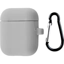 Чохол Silicone Case + Carabine для AirPods Gray [34660]
