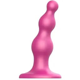 Насадка для страпону Strap-On-Me Dildo Plug Beads Framboise Metallic S