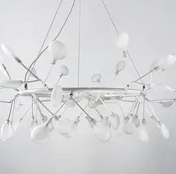 Люстра в естественных мотивах в белом корпусе Ст. H 688/54 WT | Line F