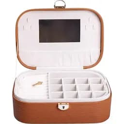 Скринька-органайзер для прикрас Yiwu із замком 26х18х9.5 см теракот HP-5-1BR