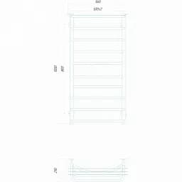 Рушникосушка водяна Deffi Юність П10 500x1000 мм нижнє підключення 30412 - мініатюра 2