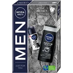 Набір для чоловіків NIVEA: Гель для душу Men Активне очищення 250 мл + Антиперспірант Men Чорне і біле Невидимий класичний 50 мл - мініатюра 2