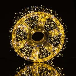 Новорічна гірлянда кімнатна роса 100 м 3000 LED Хвойна лапа зелений провід Жовтий Garlando D3000L100MGY - мініатюра 4