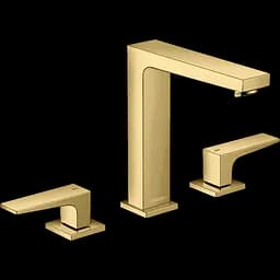 Смеситель для умывальника Hansgrohe Metropol 160 на 3 отверстия Polished Gold Optic 32515990 Золотой