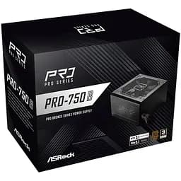 БЖ 750W ASRock PRO PRO-750B 120mm, 80+ Bronze, Retail - мініатюра 5
