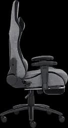 Геймерське крісло GT Racer сіре із чорним (X-2534-F Fabric Gray/Black Suede) - мініатюра 4