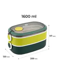 Ланчбокс KITE 1600 мл зелений подвійний з наповненням (K25-1181-3) - мініатюра 2