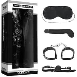 BDSM набор Lovetoy Deluxe Bondage Kit 4 шт. черный