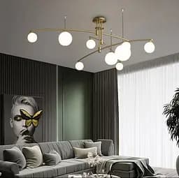 Aure - сучасна підвісна люстра в латунному каркасі | Арт. SGJ 8/9 AB | Line F