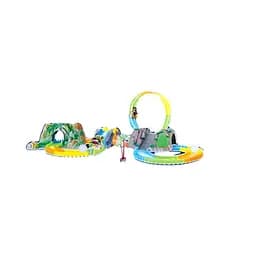 Трек 777-134, 200 деталей, неоновый трек с подсветкой, машинка на батарейках